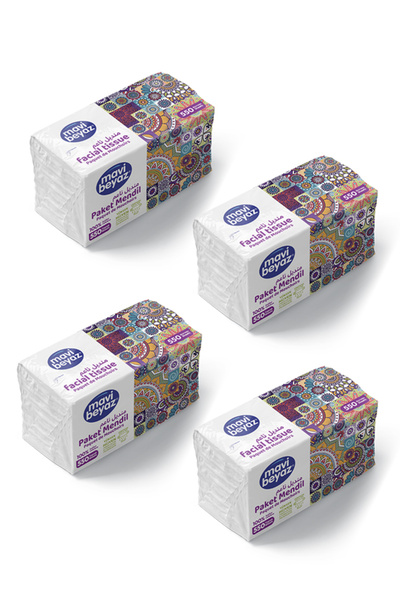 Mavi beyaz 2200 Yaprak Paket Mendil – Yumuşak, Hijyenik ve Ekonomik %100 Selü...