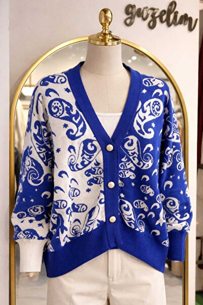 serbestmoda DESENLİ TRİKO HIRKA