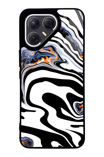 Spoyi حافظة هاتف تكنو بوفا 7 برو بتصميم رخامي أبيض لامع