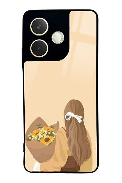 Spoyi حافظة هاتف لامعة بتصميم فلورال جيرل لهاتف أوبو A5 برو