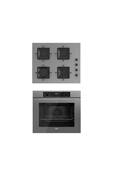 Ferre Flowart Serisi 2' Lİ (QBL63CPR SS208 ) Ankastre Set