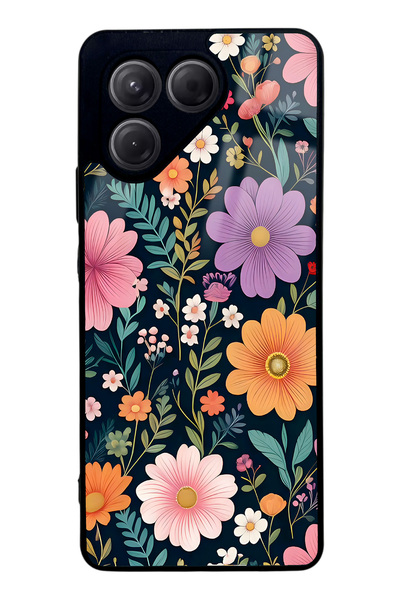 Spoyi Tecno Pova 7 Glossy Phone Case with Flowers Design