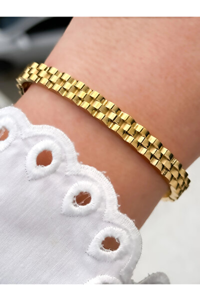 FERRO Yellow Steel Handcuff Cord Women's Bracelet Frjw10049A-B Gift Packed