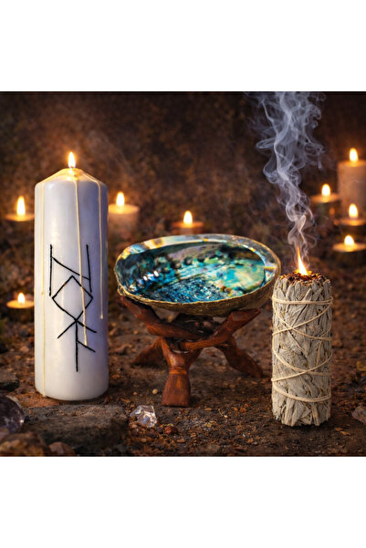 OEM Ritual Anularea Karmelor de Neam – Lumanare Talisman cu Sigilii Runice, S...