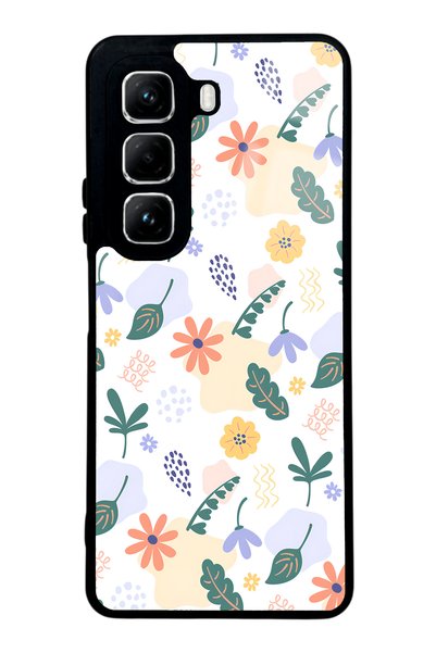Spoyi Infinix Hot 50 Glossy Phone Case with Tiny Flowers Design