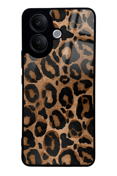 Spoyi Vivo V60 Lite Leopar Tasarımlı Glossy Telefon Kılıfı