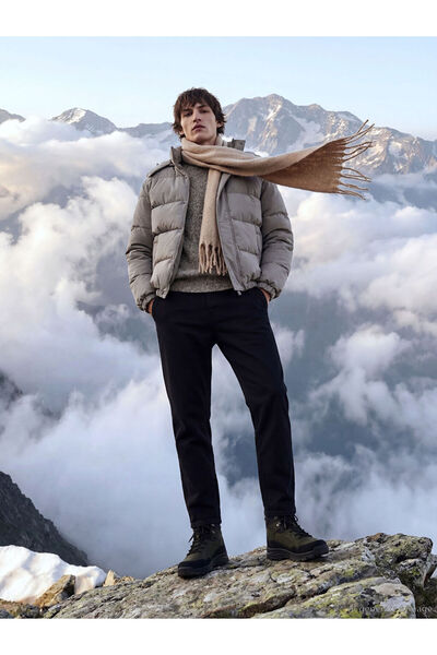 LC Waikiki Μαύρο 700 Straight Fit Χειμερινό Ανδρικό Τζιν Παντελόνι με Φλις Εσ...