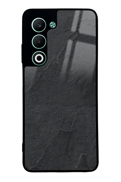 Spoyi Oppo A5 5G Siyah Mermer Tasarımlı Glossy Telefon Kılıfı
