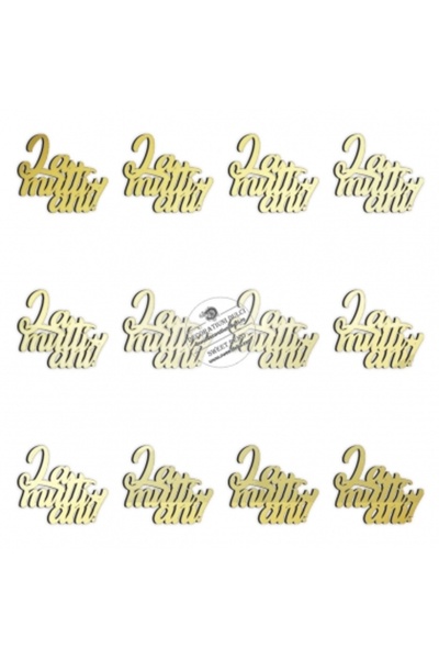 Decoratiuni Dulci Комплект от 12 мини топера | Честит рожден ден - огледално ...