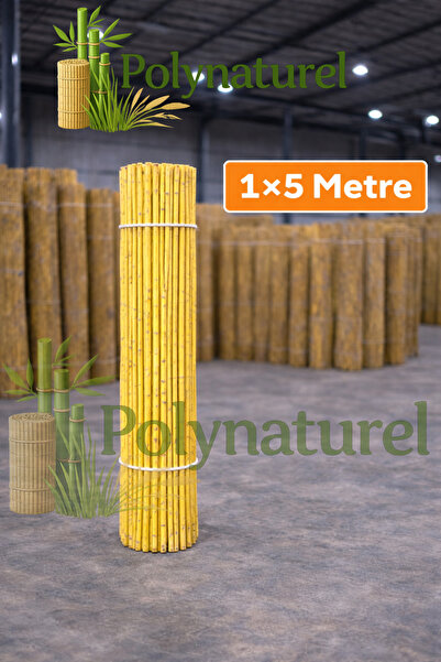 polynaturel Kamış Çit Bambu Çit Hasır Doğal 1,00 X 5,00 Metre