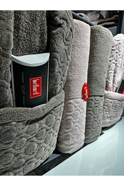 VELLON HOME 8 Piece Family Bathrobe Set Brown - Pambe