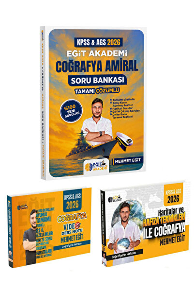Eğit Akademi 2026 MEB AGS KPSS Coğrafya Mehmet Eğit 3'lü SET