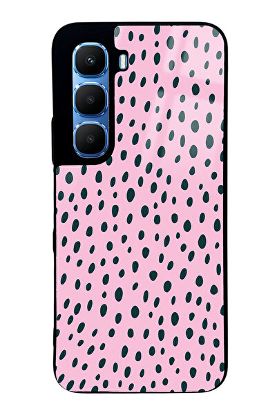 Spoyi غطاء هاتف إنفينكس هوت 60 بتصميم بقعي وردي لامع