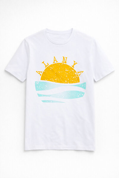 MARKAPIA WOMAN Femei guler rotund bumbac 100% Alanya cu imprimeu tricou