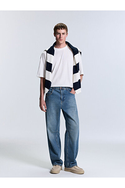 LC Waikiki بنطلون جينز رجالي فضفاض من إنديجو