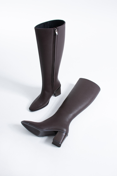 DUXAL SHOES Cizme cu toc sub genunchi și fermoar Tina pentru femei