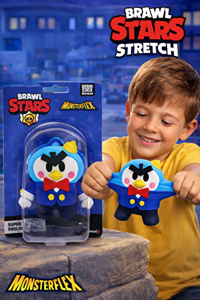 TOYFEST Mr. P I Brawl Stars Monsterflex Stretch Oyuncak Figür – Esnek Çek Bırak
