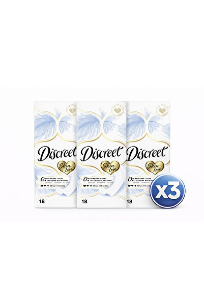 Discreet 3X Pack - Multiform Skin Love Daily Pads 18 Pieces - Delicate Comfort