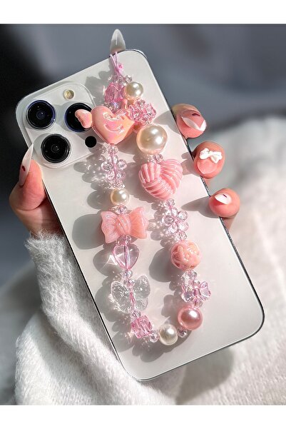 MİRAZ TASARIM Y2K Pearl&Crystal Phone Charm Phone Charm/Hanger, Bag – Camera ...