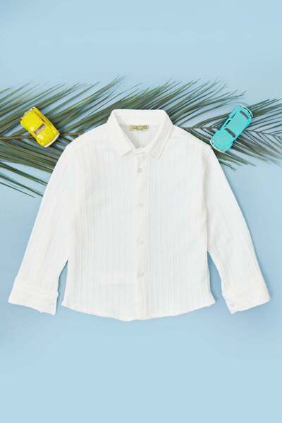 Fulla Moda Jacquard Buttoned Boys' Shirt