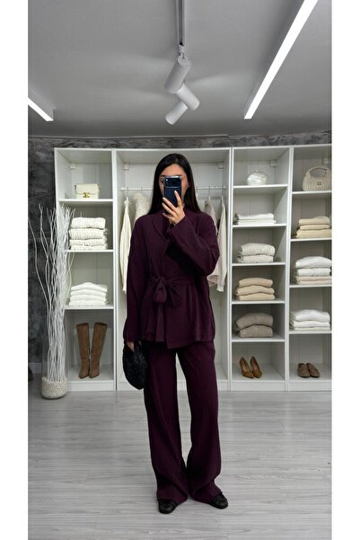 LUUNA STORE طقم كيمونو أليس - لون البرقوق