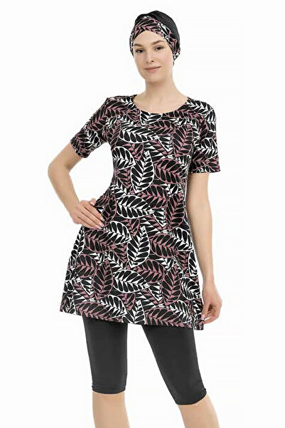 REMSA Short Sleeve Semi-Closed Swimsuit 207-511 Black