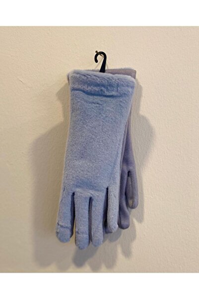 Mixshop Online Kadın Peluş Detaylı Süet Eldiven