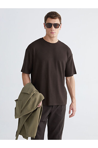 LC Waikiki Rmz Gi̇yi̇m Farkiyla Zero Roba Collar Men's T-Shirt