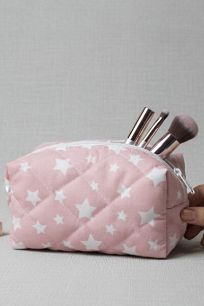 Bestway ve Diğeri Pink Star Pattern Makeup Cosmetic Travel Organizer Bag