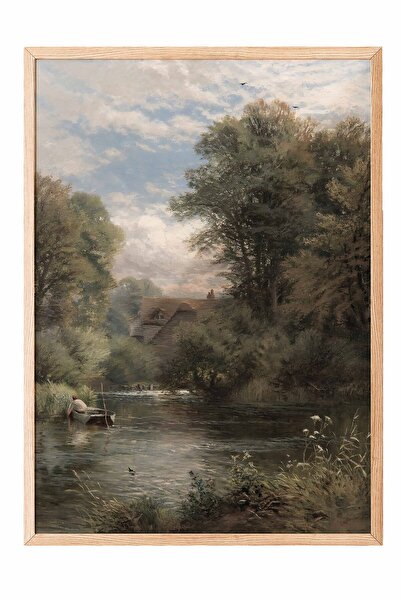 Postifull Vintage Painting, Wooden Framed Poster, Vintage Wall Decor