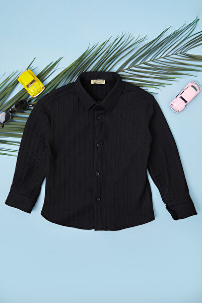 Fulla Moda Jacquard Buttoned Boys' Shirt