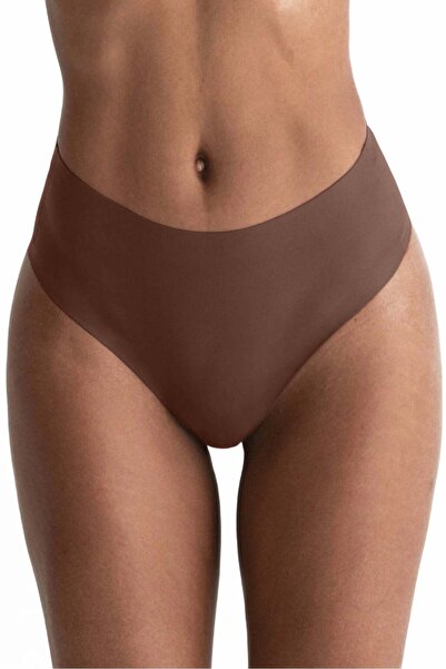 Linovit Store Γυναικεία Εσώρουχα Silvia, Ψηλόμεσα, Χωρίς Ραφές, Καφέ - Καφέ, L
