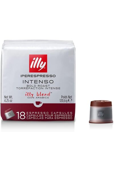 illy iperEspresso Intenso Coffee Capsules, Medium Roast, 18 Single-Serve Pods