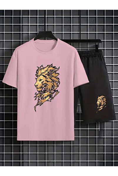 orwen life est. 2022 Sort Thsort Unisex Cotton Loose Fit Lion Printed Suit