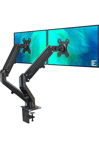 Port Dual Monitor Desk Mount Arm Up to 32” | VESA | Full Motion | Clamp & Gro...