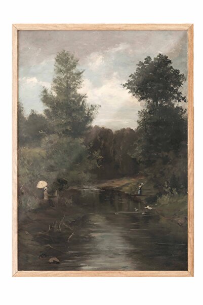 Postifull Vintage Painting, Wooden Framed Poster, Vintage Wall Decor