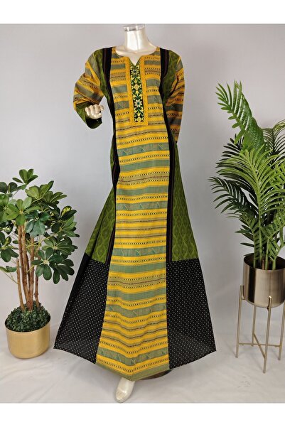ASIAN Basma women's jalabiya with an elegant heritage design – harmonious col...
