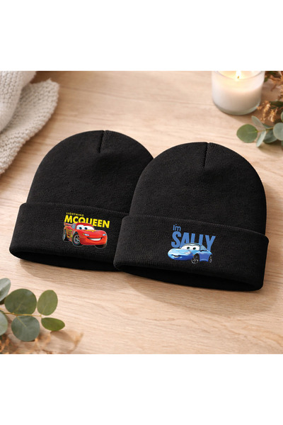 MODA 14 February Valentine's Day Printed 2-Piece Double Combination Black Bea...