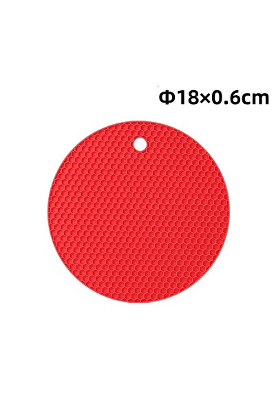 choice2 حصائر سيليكون دائرية حمراء مقاومة للحرارة، متعددة الاستخدامات، مانعة ...