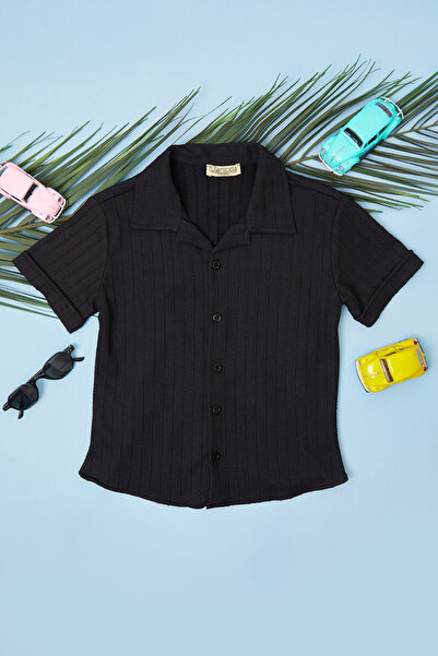 Fulla Moda Jacquard Buttoned Boys' Shirt