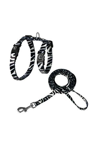 Doco ¬Æ LOCO Cat Harness + Leash Combo - Printed Pattern 6ft (DCAT202+2072)[S...