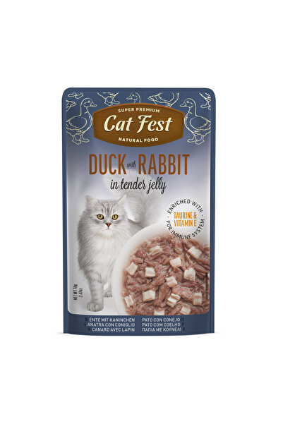 Cat Fest Duck With Rabbit In Tender Jelly For Cats 70g