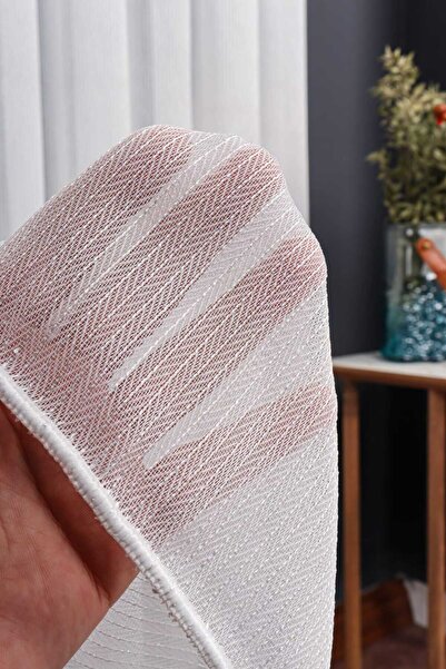 Vefa Home Tekstil Tül Perde Balık Sırtı Etek Kurşunlu Pilesiz [1X1]