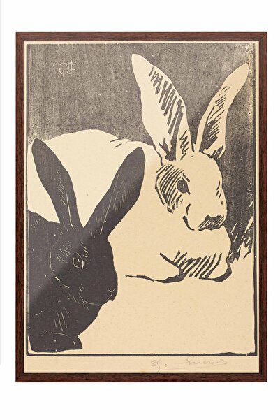 Postifull Винтидж картина, плакат с кафява рамка, винтидж декорация за стена