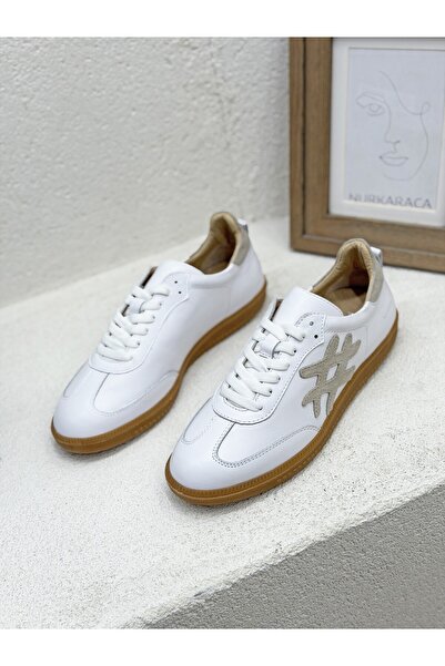 NUR KARACA 26Y-088 PANTOFI SPORT DIN PIELE NATURALĂ CU TALPĂ PLATĂ PENTRU FEMEI