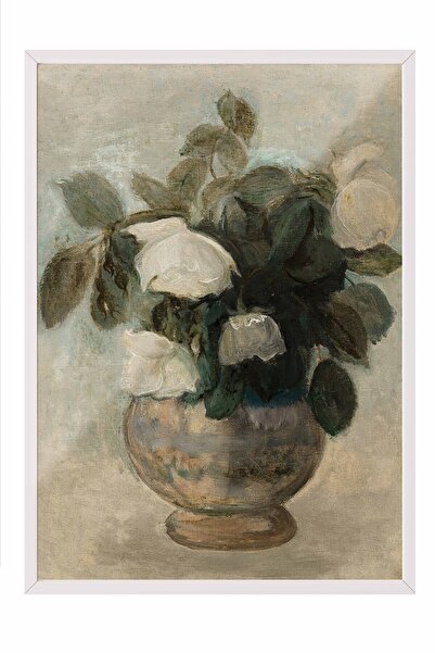 Postifull Vintage Painting, White Framed Poster, Vintage Wall Decor