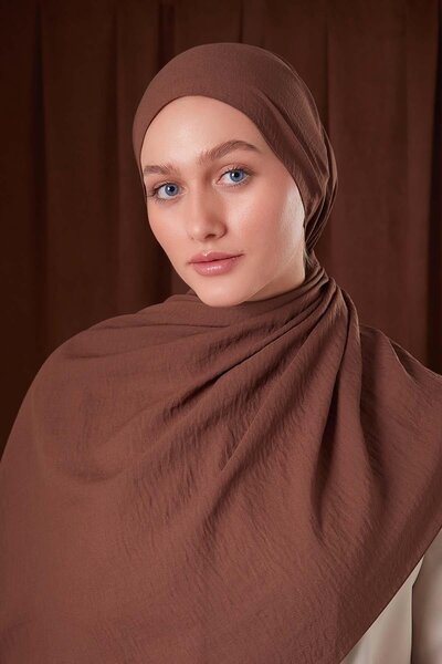 Levidor Coffee Plain Luna Cotton Shawl