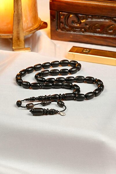 dergah tesbih Master Yusuf Cevher Special Carved Imam Ebony Wood Prayer Beads