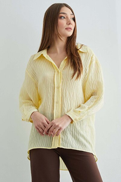 Fulla Moda Ριγέ Πουκάμισο Ζακάρ Casual