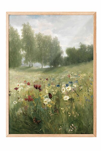 Postifull Vintage Painting, Wooden Framed Poster, Vintage Wall Decor